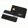 promotional luxury customized laser copper printed black metal barcode vip member ic card metal business card