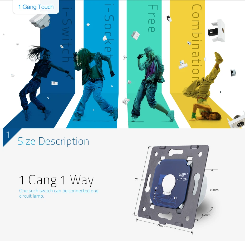 Livolo VL-C701Z EU Standard The Baseboard Of Zigbee Touch Light Switch - ANKUX.COM