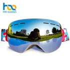 High Quality Double Layers Anti-Fog Mirror Lens UV400 Custom Winter Snowboard Sport Eyewear Ski Goggles for Adult