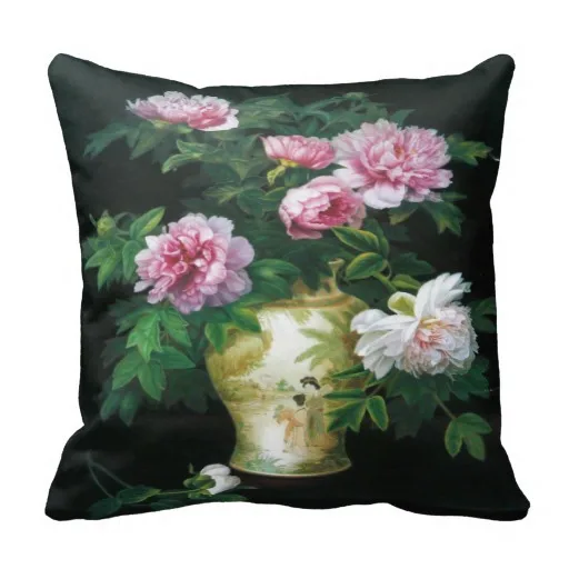3D Oil printing decorative car pillows cover 2pc /lot ,45x45cm /17.8'' linen cotton cover no filling,3D floral decro pillowcover
