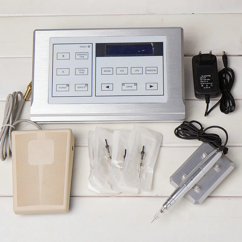 PTM3102 Digital Power Supply Rotary Eyebrow Tattoo Machinen Permanent Makeup Tattoo Kit, Silver
PTM3102 Digital Power Supply Rotary Eyebrow Tattoo Machinen Permanent Makeup Tattoo Kit, Silver