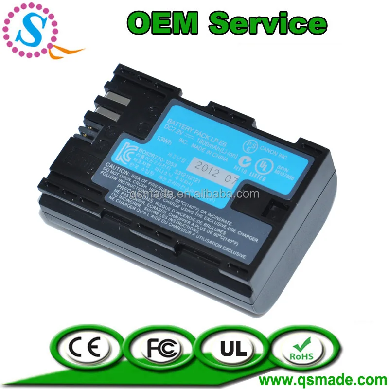 OEM camera battery pack LP-E6 For Canon EOS 6D 60D 7D 70D 5D OEM camera battery pack LP-E6 For Canon EOS 6D 60D 7D 70D 5D