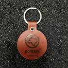 Factory price blank custom Logo leather keychain keyring