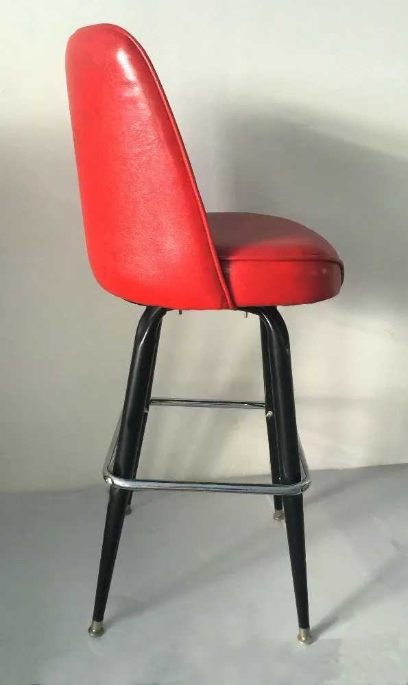 高品質の金属フレームスイベルバーのスツール高い椅子フットレスト付き仕入れ・メーカー・工場