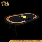 84 Inch Fold Iron Leg Speed Cloth Poker Table With Heat Sublimation Custom Printing