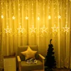 138Led curtain light string lights 12 Stars windows curtain lights for home indoor/outdoor,wedding party ,birthday party