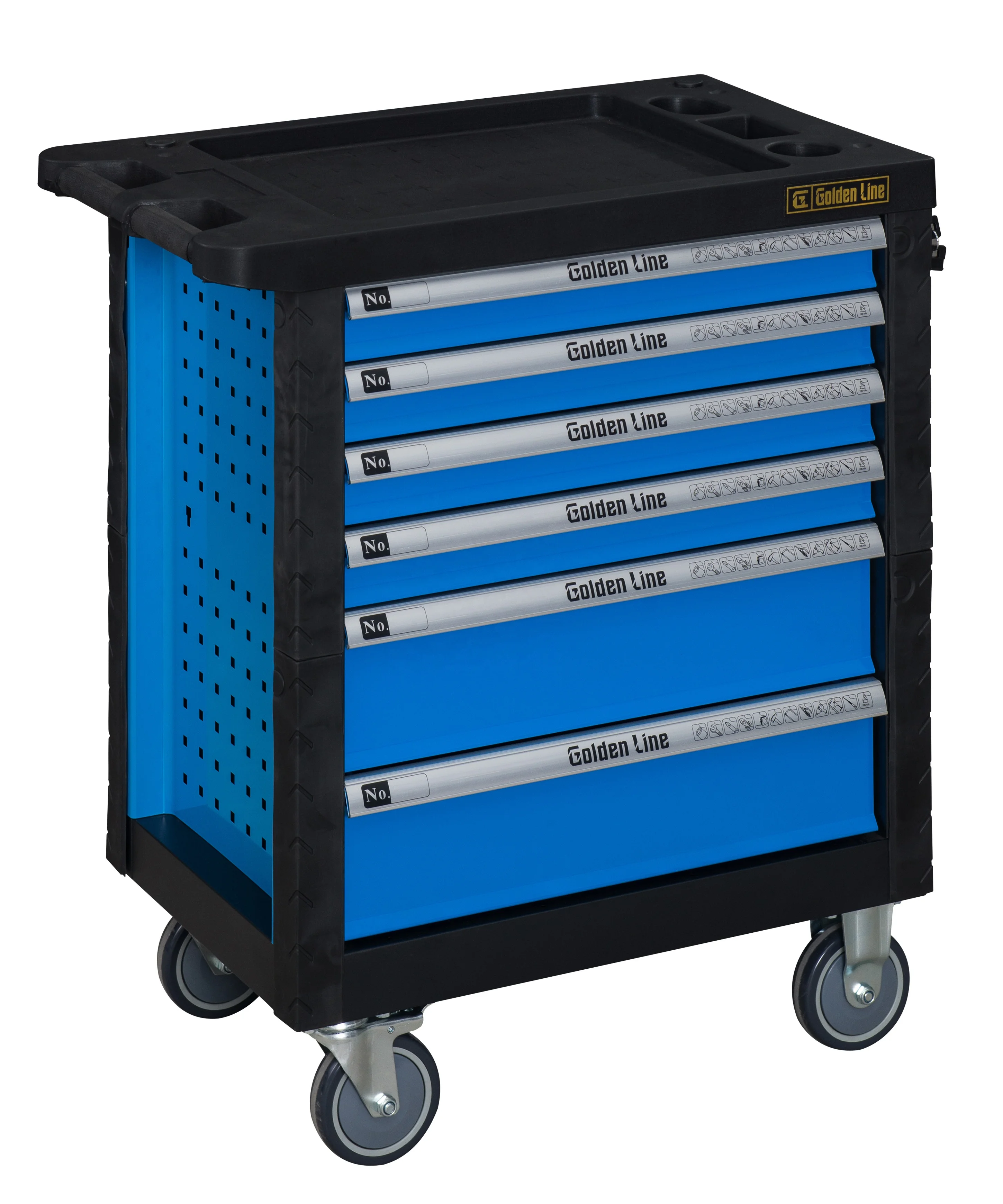 Drawers tool trolley steel cabinet with hand tools sets