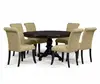 Wood design dining room table with chair / hotel luxury dining room sets