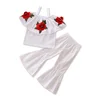Embroidery Baby Clothes Rose Flower Top With Icing Ruffled Pants Wholesale Baby Outfits