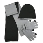 Wholesale Custom Logo Knitted Women Winter Hat And Scarf Set