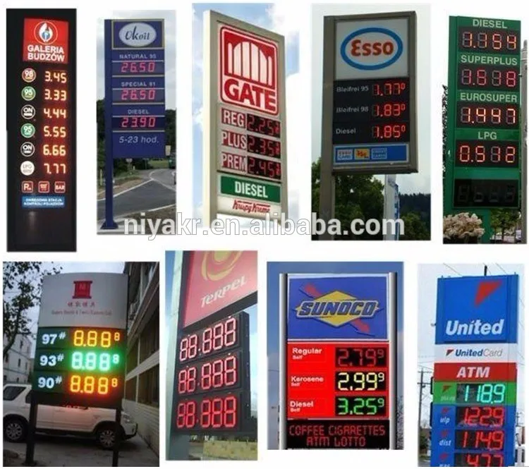 led gas price sign external installation