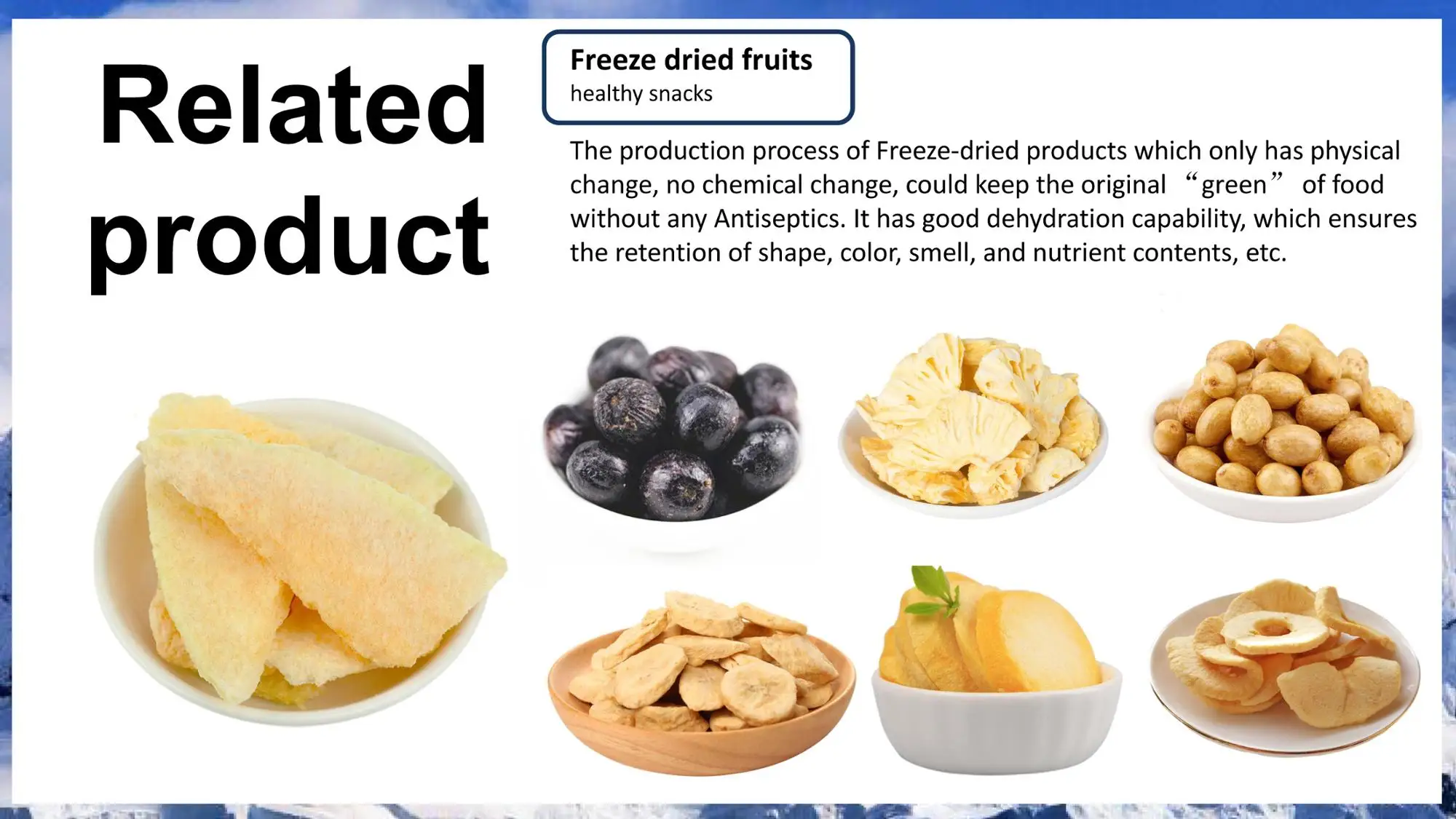 Nutritional healthy freeze dried strawberry peach cantaloupe grape apple freeze dried fruit