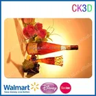 Red Pp Mat/ Table Mat Pp Table Mats Placemat Inflexible Red Wine Use 3D PP Lenticular Placemat/ 3D Non-slip Dinning Mat/ Table Mat