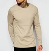MS-1621 OEM Shirt 100% Cotton Clothing Men's Plain Long Sleeve Tee Custom Round Neck Cotton T-shirt