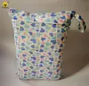 Solid color and printed waterproof plain color baby Wet bag drawstring cloth nappy diaper bag