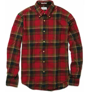 100 cotton plaid and floral flannel shirt