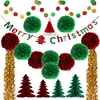 UMISS PAPER Hanging Garland Banner Sring Party PomPom Flowers Tree Set, New Home Christmas Decorations
