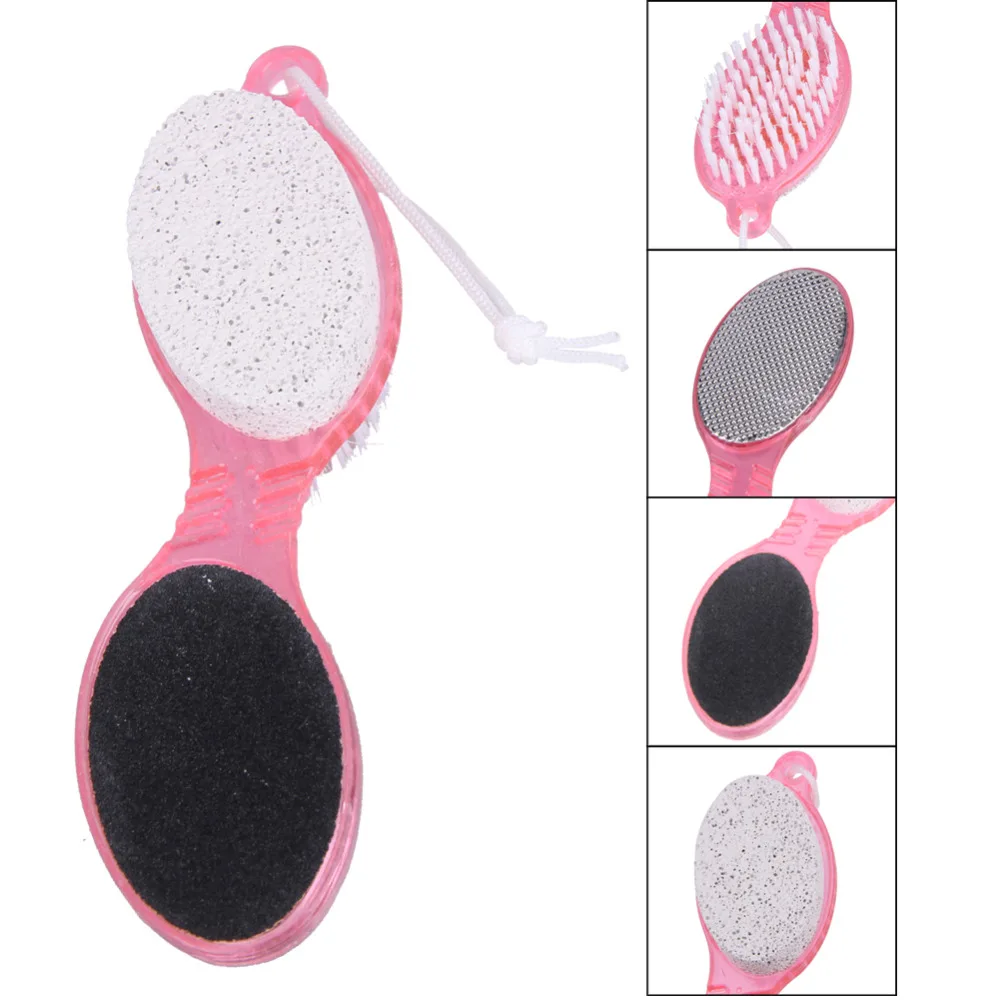 4in1 Foot Pumice Stone Dead Skin Remover Brush Pedicure Grinding Tool Foot Care Tool