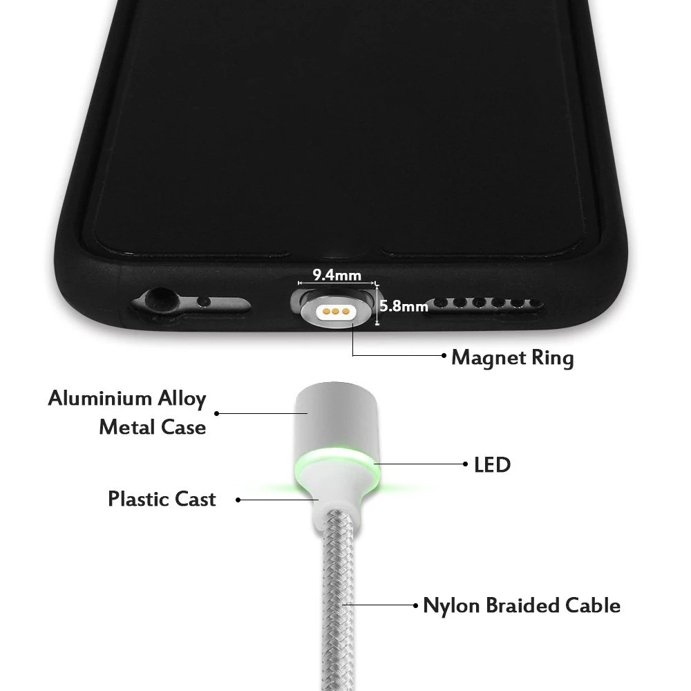 G-7 T5 best selling 3 in 1 Magnetic USB Cable Micro Type C and for iPhone Android mobiles Nylon Braided Fast Charing cable - ANKUX.COM