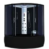 New Luxury Black Bath Steam Shower Room 150 For 2 Shower Cabin With TV