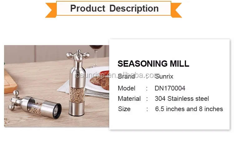 best quality latest fda salt pepper grinder mill