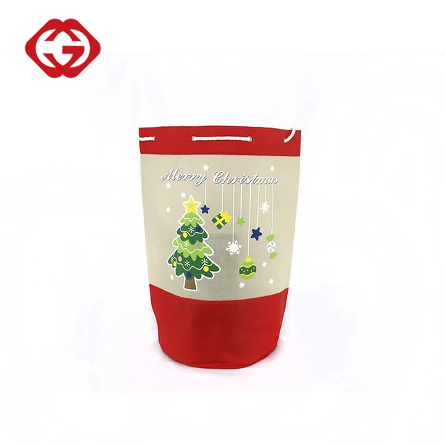 best selling cheap christmas drawstring gift bag