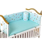100% cotton cartoon printed baby crib bumper pad sets Cot bumper