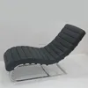 2019 new black single leather leisure chaise lounge chair sofa