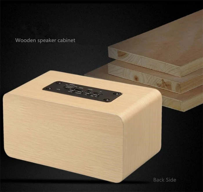 Hot Sale Home Theatre Mobile Phone Wireless Portable Wooden Blue tooth Speaker - ANKUX.COM