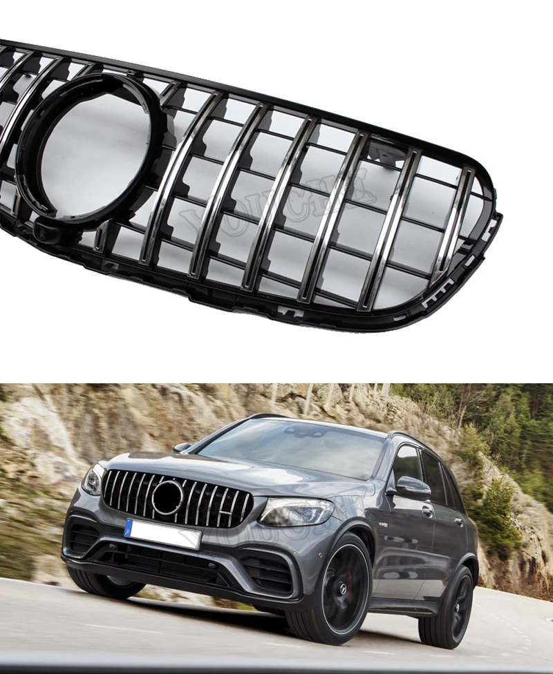 Amg Gt R Style Front Grille Mesh Hood For Mercedes Benz Glc Class W253