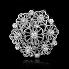 Rinhoo Embellish Bijoux Wedding broches Fashion Vintage Women rhinestone brooch, Crystal Flowers Brooches Pins