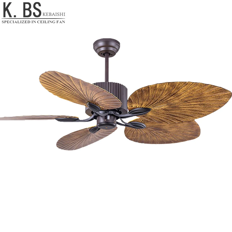 Air Conditioning Remote Control Ceiling Fan Wholesale Natural Style Fancy Palm Leaf With Light Buy Fancy Palm Leaf With Light Air Conditioning