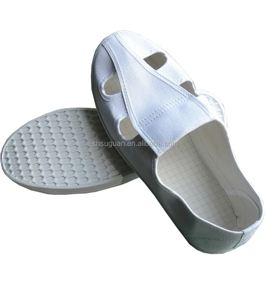 esd white cleanroom safety shoes cloth cover 4 eyes shoes