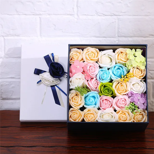 romantic gifts cute rose soap flower with bright color