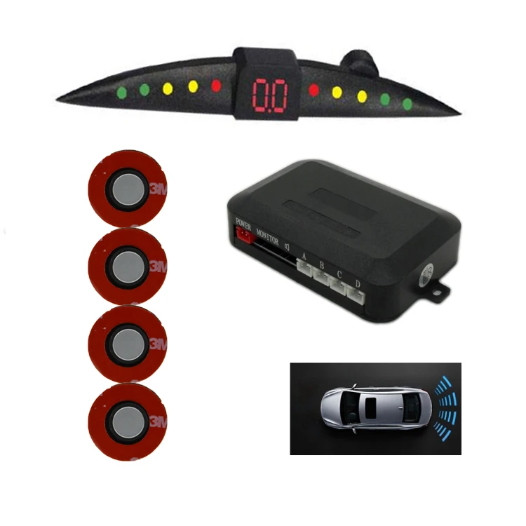 4 flat sensor reverse assistant parking car reversing system parking sensor - ANKUX.COM