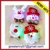 YIwu market custom made felt santa led flashing christmas pins