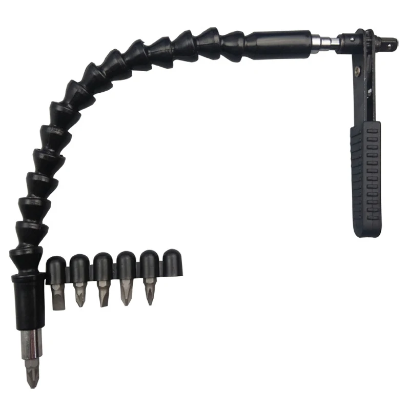 6 MPT Mini Hand Tools Ratchet Wrench 14 Bits Screwdriver 6.35cm Quick easy socket wrench Rods