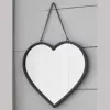 SWT Rope hanging Antique vintage heart shape home decoration metal wall mirror