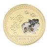 Colorful Customized Coins 2019 China Commemorative Coin Year of PIG, 24K gold plated METAL silver Pig year Coin