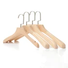 Antique Cheap Custom Luxury Wooden Coat Hangers Non Slip Wooden Clothes Hanger Wholesale