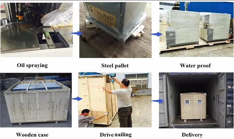 Price PVC Aluminum Window And Door Making Miter Saw Automatic CNC Double Head 45 Degree Aluminum Profile Cutting Machine details