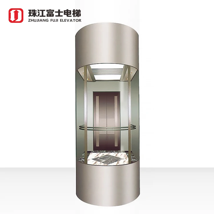 Fuji Brand Stable Running Cheap Price Sight seeing Passenger Elevator In China
