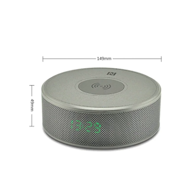 amazon top seller 2018 round alarm clock speaker portable bluetooth speaker with wireless power bank - ANKUX.COM