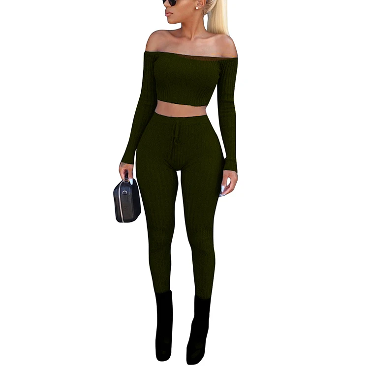 Latest Design Solid Color Women Sexy Long Sleeve Crop Top Jumpsuit Two Piece Set Women Clothing
Latest Design Solid Color Women Sexy Long Sleeve Crop Top Jumpsuit Two Piece Set Women Clothing