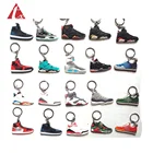 Promotional Customized 2D Rubber Soft Pvc Mini Basketball Shoe Custom Made 3D jordan Sneaker Keychain Wholesale