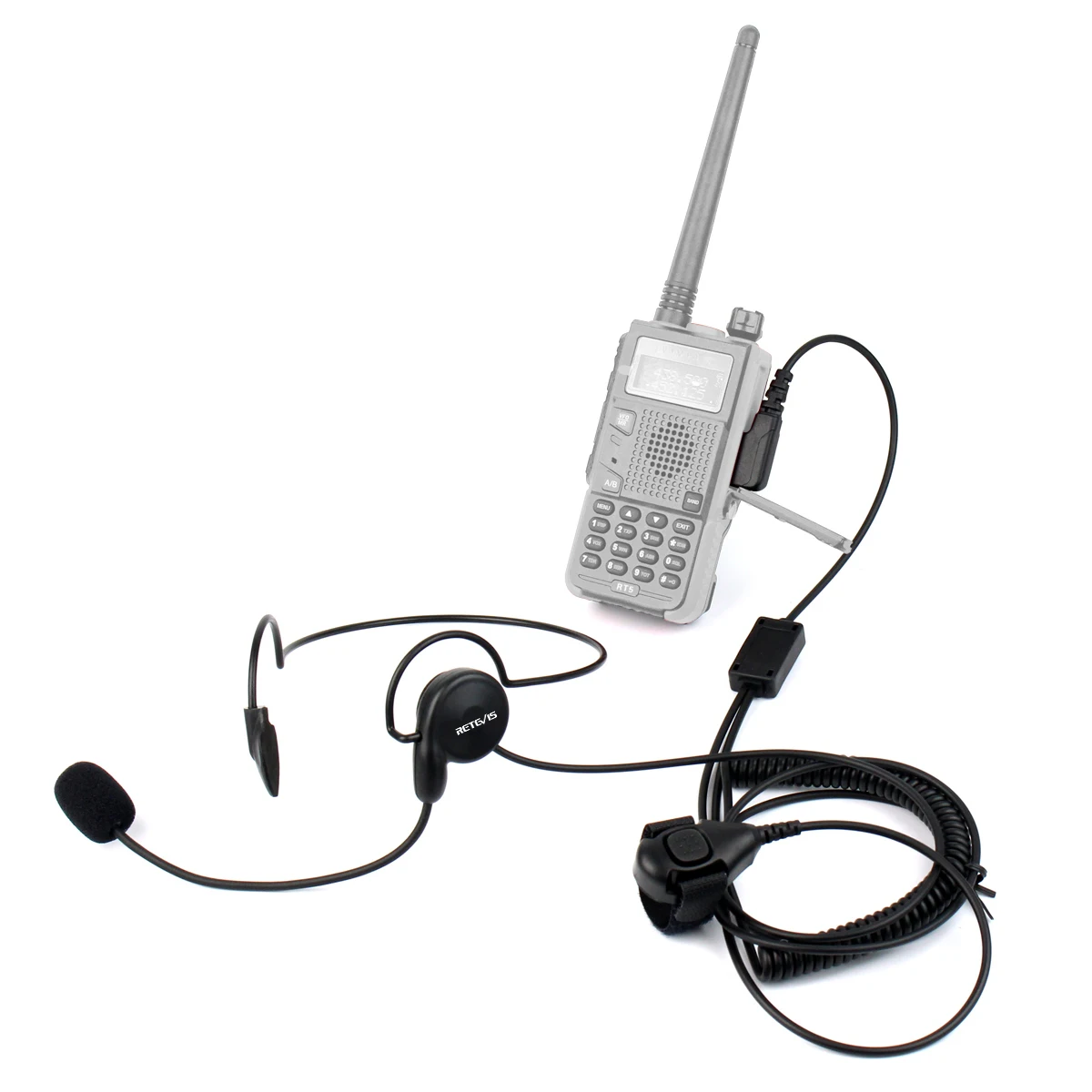 

2 Pin Earpiece Mic Finger PTT Headset for Kenwood Retevis BAOFENG UV-5R 777 888s Linton PUXING WOUXUN QUANSHENG HYT TYT Radio