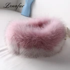 Wholesale New Korean Style Real Fox Fur Trim Pink White Real Fox Fur Collar For Coat