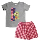 2019 Kids Clothing Set Smocked T Shirt & Gingham Short Suits Baby Boy Newborn Boutique Outfits