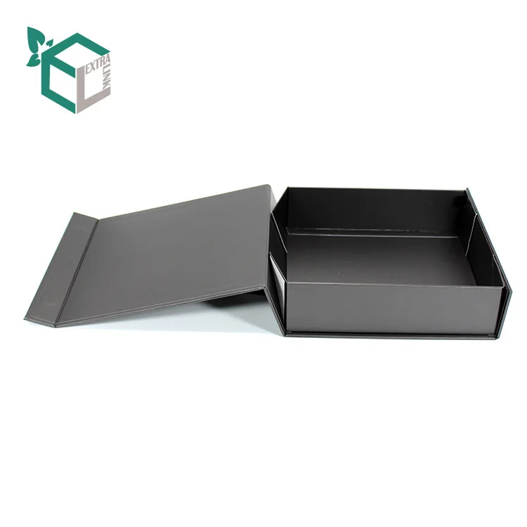 custom logo cardboard paper black ribbon gift packaging box