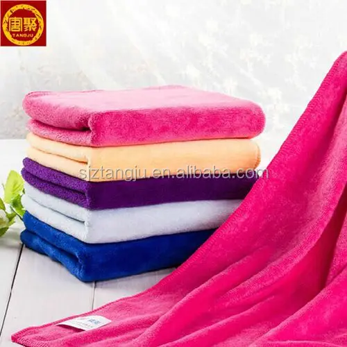 High absorbtion microfiber towels wholesale, solid color towel.jpg